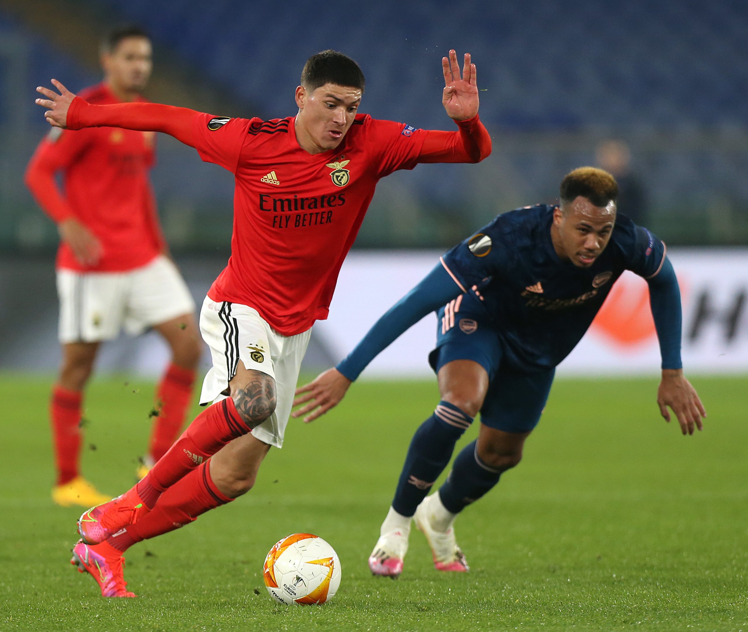 Darwin Nunez in action against Arsenal. (Photo by Paolo Bruno/Getty Images)