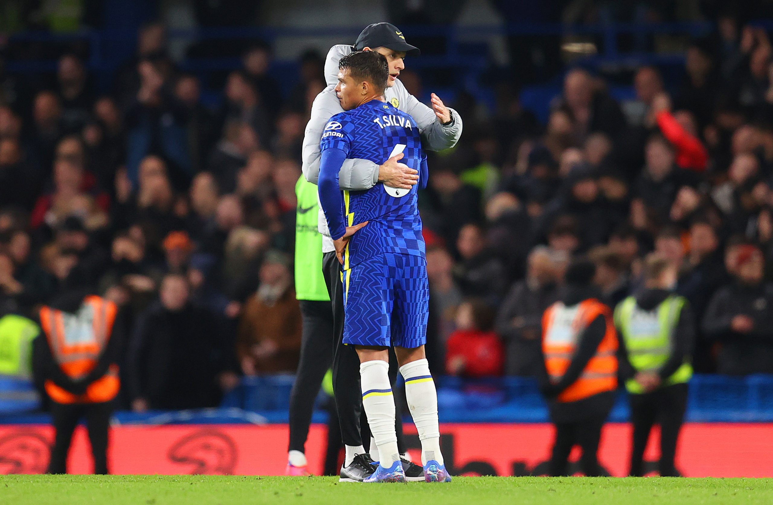 Thomas Tuchel says Thiago Silva sets an example for his teammates. (Photo by Catherine Ivill/Getty Images)