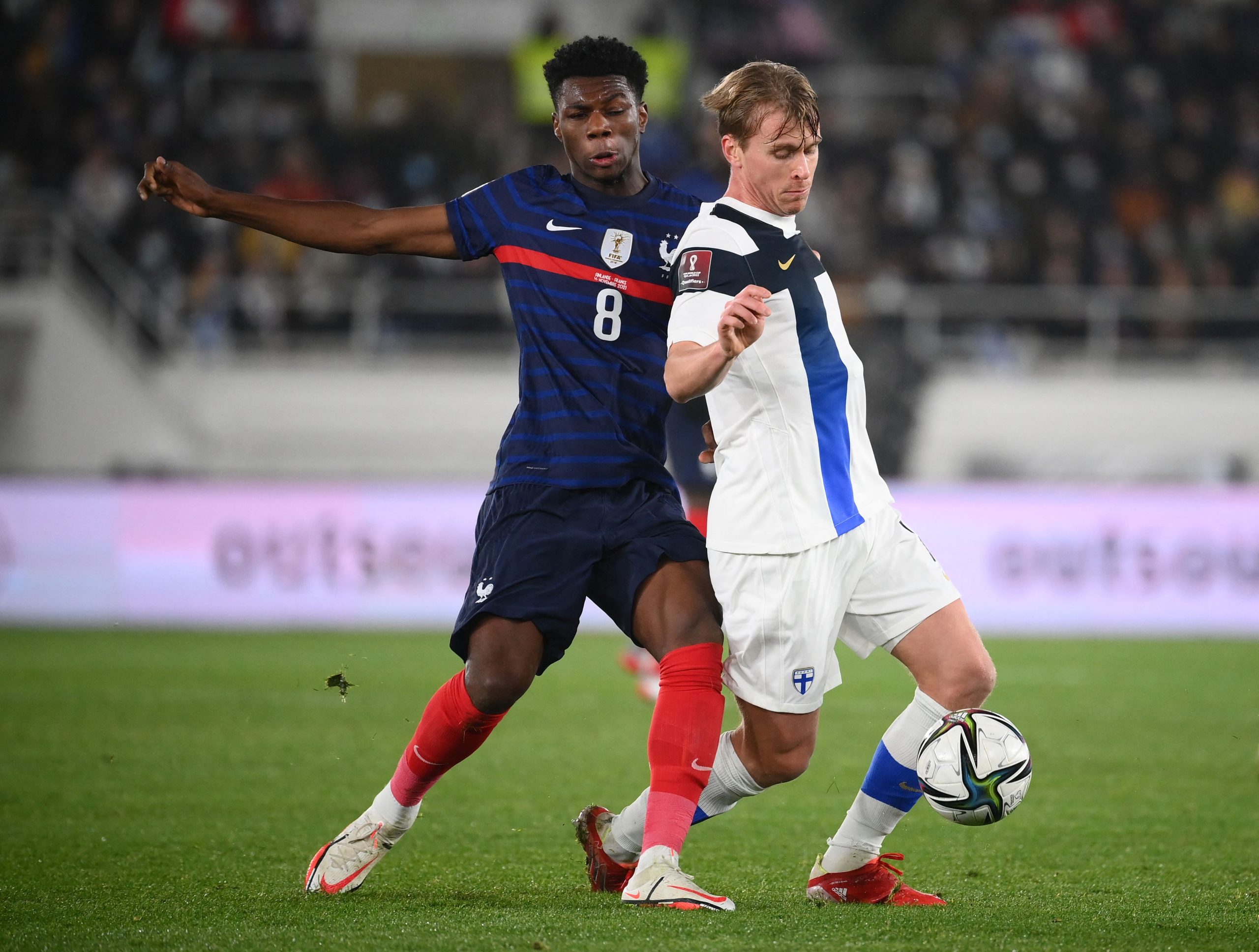 Aurelien Tchouameni is a young superstar for AS Monaco and France. (Photo by FRANCK FIFE/AFP via Getty Images)