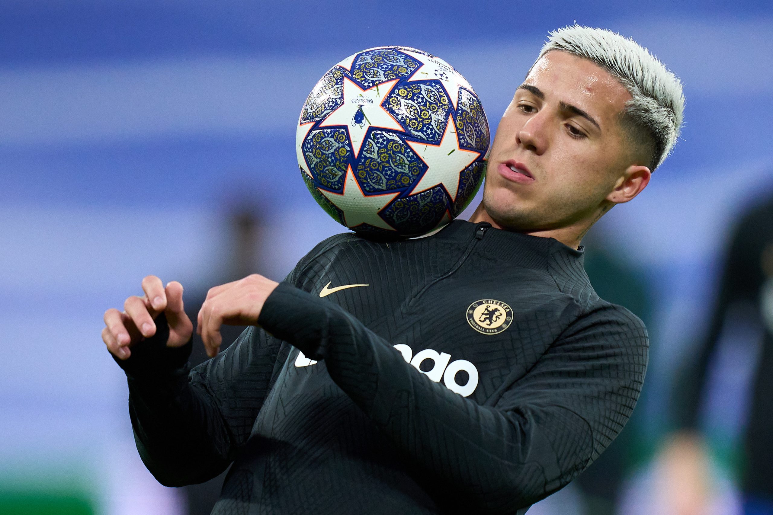 Chelsea midfielder Enzo Fernandez sends a message to fans ahead of the upcoming clash vs Man City (Photo by Angel Martinez/Getty Images)